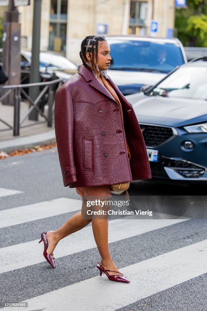 Street Style - Paris Fashion Week - Womenswear Spring/Summer 2024 - Day Nine