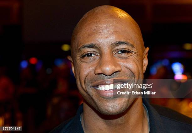 Analyst, former NBA player and pageant judge Jay Williams appears before the 17th annual Hooters International Swimsuit Pageant at The Joint inside...