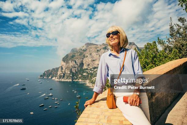 capri, italy - elderly woman stock pictures, royalty-free photos & images