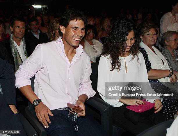 Rafael Nadal and his girlfriend Xisca Perello attend Julio Iglesias concert on June 26, 2013 in Barcelona, Spain.