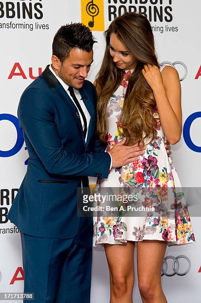 Peter Andre and Emily MacDonagh attend the Nordoff Robbins Silver Clef awards at London Hilton on June 28, 2013 in London, England.