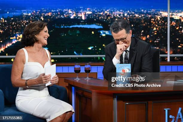 The Late Show with Stephen Colbert with guest Evie Colbert during Monday's October 9, 2023 show.