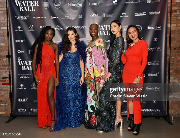 Madlena Kalinova , Georgie Badiel Liberty C) and guests attend Georgie Badiel Foundation Water Ball at Second Floor on September 29, 2023 in New York...