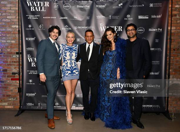 Naeem Khan C), Madlena Kalinova and guests attend Georgie Badiel Foundation Water Ball at Second Floor on September 29, 2023 in New York City.