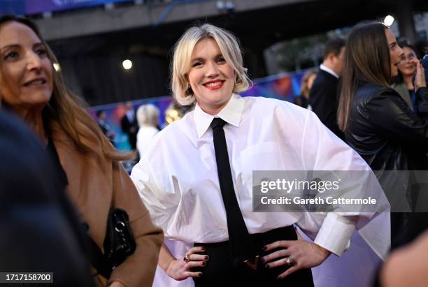 Emerald Fennell attends the "Saltburn" Opening Night Gala during the 67th BFI London Film Festival at The Royal Festival Hall on October 04, 2023 in...
