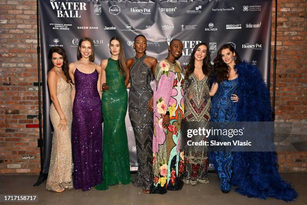 Georgie Badiel Liberty , Madlena Kalinova and guests attend Georgie Badiel Foundation Water Ball at Second Floor on September 29, 2023 in New York...