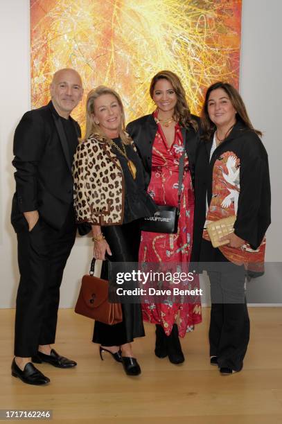 Sian Westerman , Katy Wickremesinghe , Maryam Eisler and guest attend the Private View of José Parlá's solo exhibition, 'PHOSPHENE' at Ben Brown Fine...