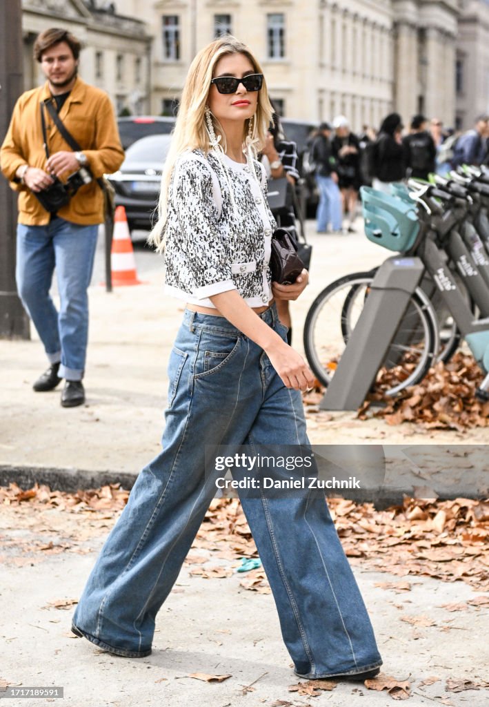 Street Style - Paris Fashion Week - Womenswear Spring/Summer 2024 - Day Nine