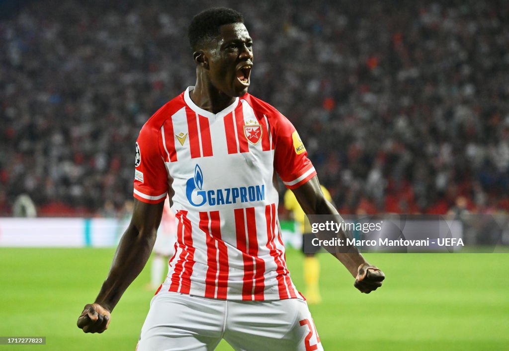 Nasser Djiga of FK Crvena zvezda reacts during the UEFA Champions News  Photo - Getty Images