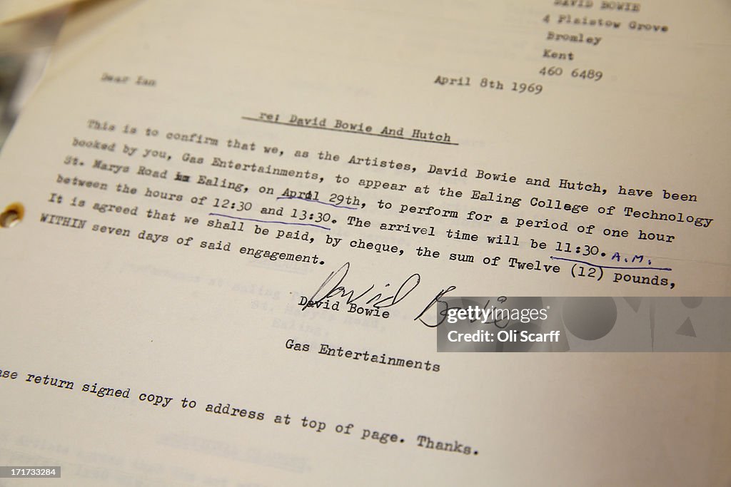 David Bowie Lyrics Up For Auction