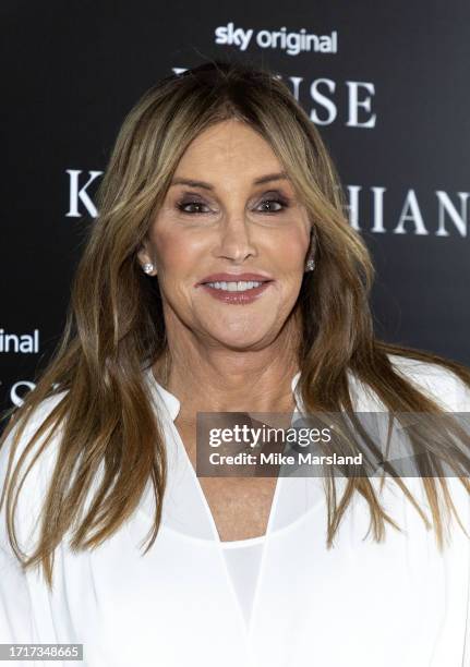 Caitlyn Jenner attends a In Conversation with... Drinks Event to celebrate the release of Sky documentary House of Kardashian. On October 04, 2023 in...