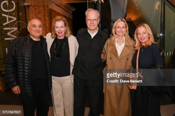 Joe Hage, Julia Peyton-Jones, Hans-Ulrich Obrist, Skarlet Smatana and Jenny Saville attend a private dinner for "Georg Baslitz: Sculptures 2011-2015"...