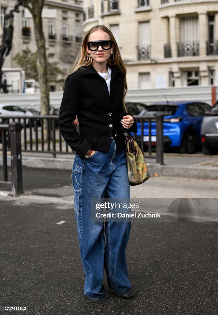 Street Style - Paris Fashion Week - Womenswear Spring/Summer 2024 - Day Nine