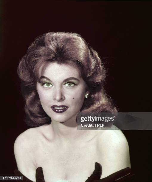 Studio portrait of American actress Tina Louise, 1958.