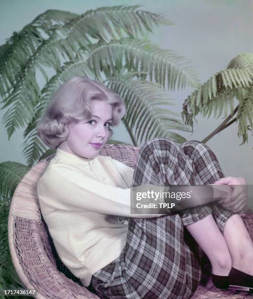 Studio portrait of American actress Sandra Dee , May 25, 1958.