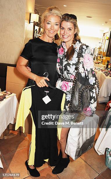 Tamara Beckwith and Sabine Roemer attend the Little Black Gallery summer street party at The Little Black Gallery on June 27, 2013 in London, England.