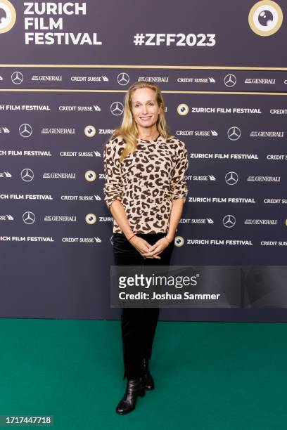 Alexis Bloom attends the photocall of "CATCHING FIRE: THE STORY OF ANITA PALLENBERG" during the 19th Zurich Film Festival at Kino Corso on October...