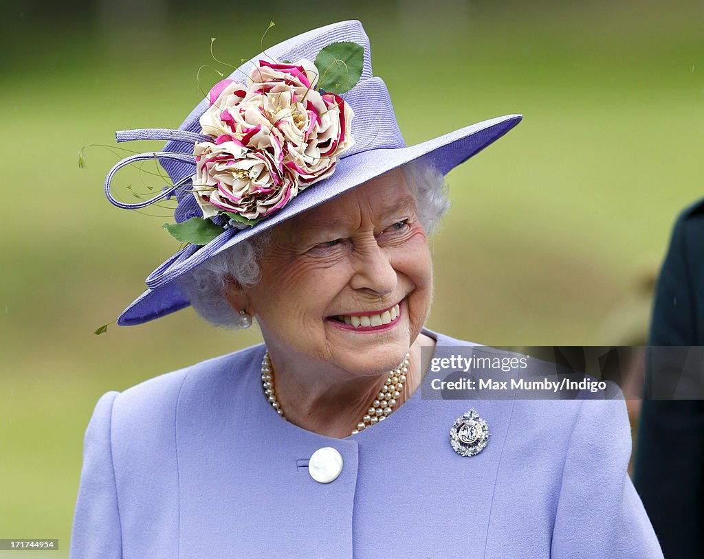 Queen Elizabeth II Visits The Argyll & Sutherland Highlanders