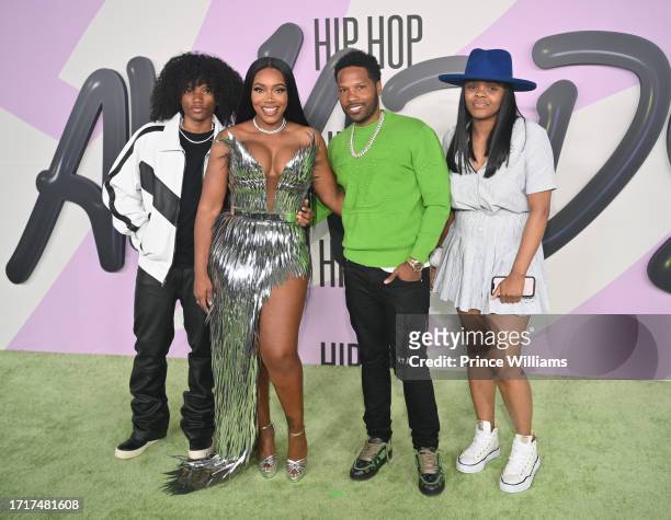 Mendeecees Harris jr, Yandy Smith and Mendeecees Harris attend BET Hip Hop Awards 2023 at Cobb Energy Performing Arts Center on October 3, 2023 in...