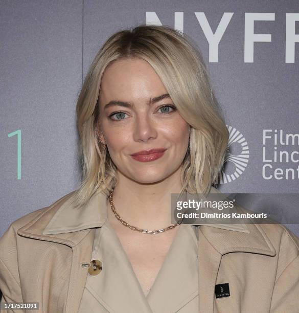 Emma Stone attends "Bleat" during the 61st New York Film Festival at Alice Tully Hall, Lincoln Center on October 04, 2023 in New York City.