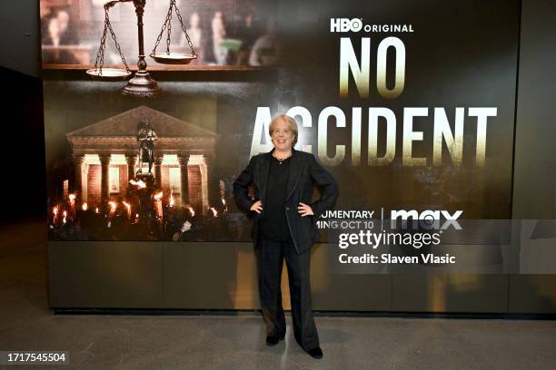 Roberta Kaplan attends the New York Screening of 'No Accident' at Hudson Yards on October 04, 2023 in New York City.