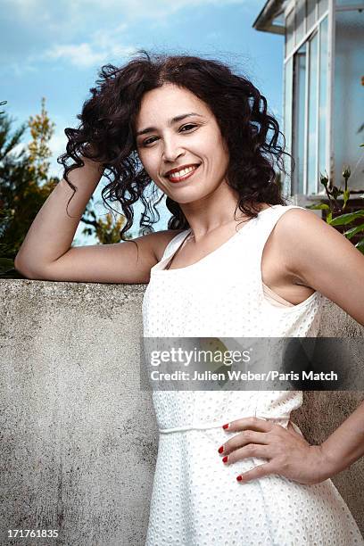 Tv presenter Aida Touihri is photographed for Paris Match on June 5, 2013 in Nanterre, France.