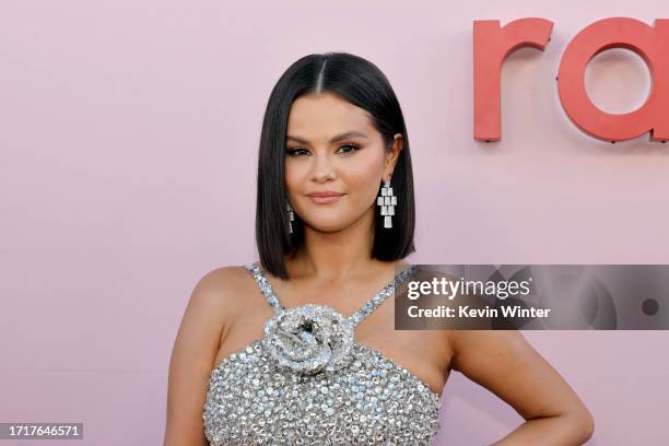 Selena Gomez attends The Inaugural Rare Impact Fund Benefit Supporting Youth Mental Health Hosted by Selena Gomez at Nya Studios on October 04, 2023...