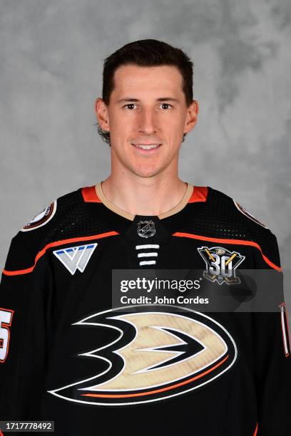 Ryan Strome of the Anaheim Ducks poses for his official headshot for the 2023-2024 season on September 13, 2023 at Great Park Ice in Irvine,...