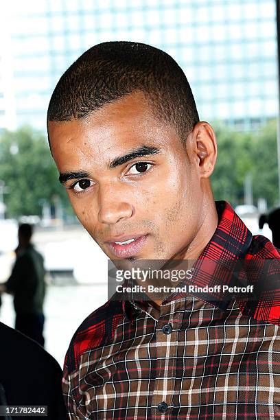 Companion of Madonna, Brahim Zaibat attends Givenchy Menswear Spring/Summer 2014 Show as part of the Paris Fashion Week, held at City of Fashion and...