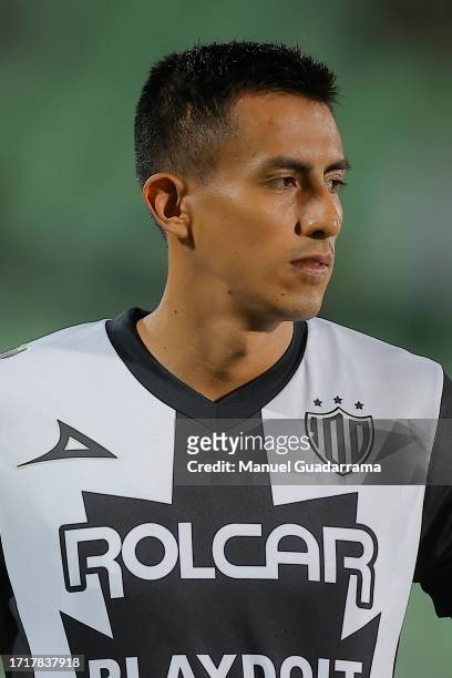 Jair Cortes of Necaxa looks on during the 9th round match between Santos Laguna and Necaxa as part of the Torneo Apertura 2023 Liga MX at Corona...