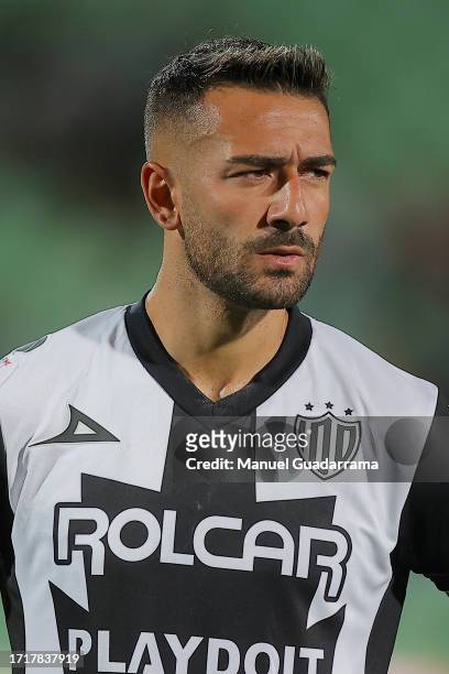 Facundo Batista of Necaxa looks on during the 9th round match between Santos Laguna and Necaxa as part of the Torneo Apertura 2023 Liga MX at Corona...