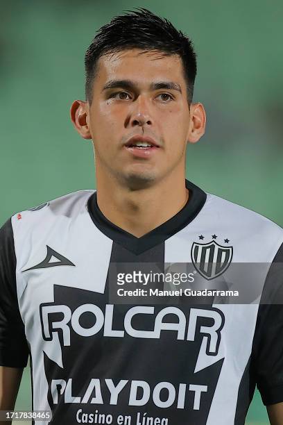 Jorge Rodriguez of Necaxa looks on during the 9th round match between Santos Laguna and Necaxa as part of the Torneo Apertura 2023 Liga MX at Corona...