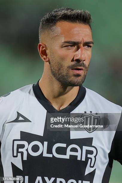 Facundo Batista of Necaxa looks on during the 9th round match between Santos Laguna and Necaxa as part of the Torneo Apertura 2023 Liga MX at Corona...