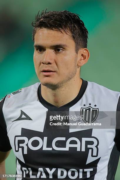 Alejandro Andrade of Necaxa looks on during the 9th round match between Santos Laguna and Necaxa as part of the Torneo Apertura 2023 Liga MX at...