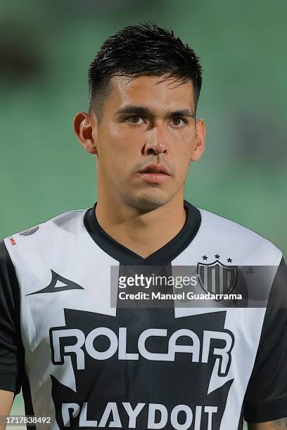Jorge Rodriguez of Necaxa looks on during the 9th round match between Santos Laguna and Necaxa as part of the Torneo Apertura 2023 Liga MX at Corona...
