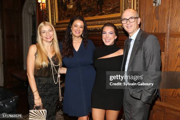 Ana Martins, Tijana Ibrahimovic and Vanessa Gordon and Scott French attend Lifeline New York Benefit Dinner At The Explorers Club on October 04, 2023...