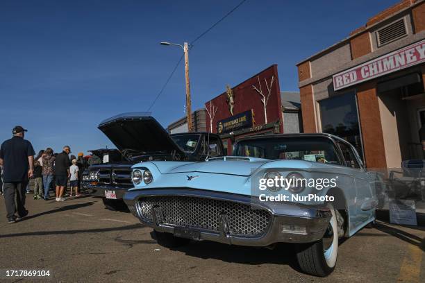 Ford Thunderbird seen during the Smoky Lake car show, at the 2023 edition of the Great White North Pumpkin Fair 2023, on October 7 in Smoky Lake,...