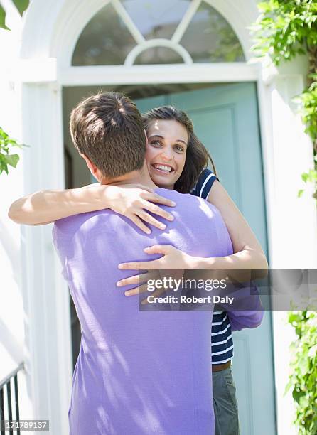 Hugging View From Behind 1,664 Happy Wife Hugging Her Husband From Behind Stock Photos, High-Res ...
