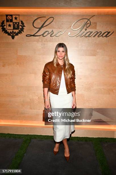 Sofia Richie at the Loro Piana Cocooning Collection Launch held on October 10, 2023 in Malibu, California.