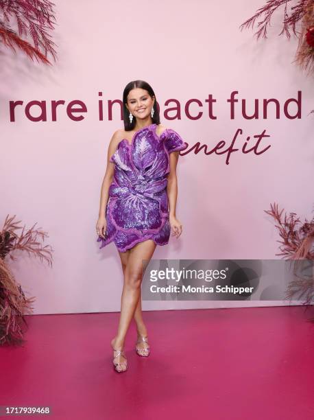 Selena Gomez attends as she hosts the Inaugural Rare Impact Fund Benefit Supporting Youth Mental Health on October 04, 2023 in Los Angeles,...