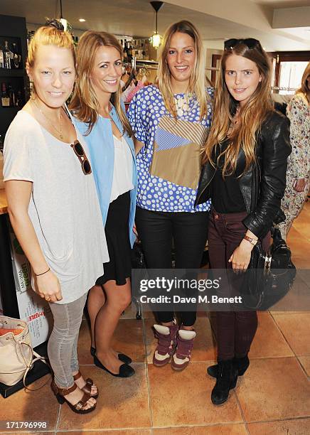 Davina Harbord and guests attend the Little Black Gallery summer street party at The Little Black Gallery on June 27, 2013 in London, England.