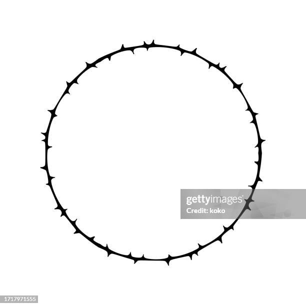 stockillustraties, clipart, cartoons en iconen met thorn. circle. - scherp