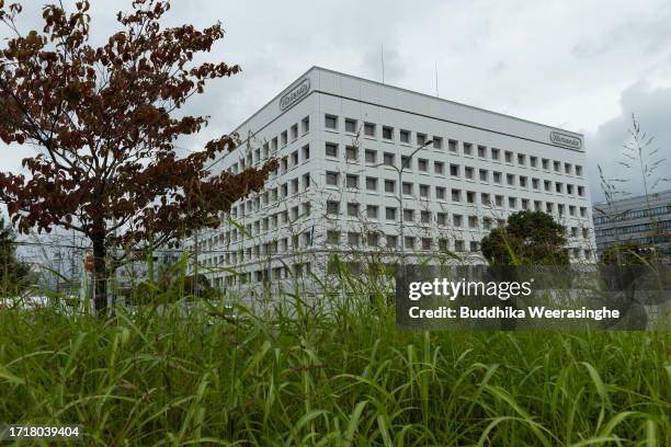 Exterior view of Nintendo Co. Company headquarters building on October 05, 2023 in Kyoto, Japan. Nintendo Co. The Japanese multimedia video game...