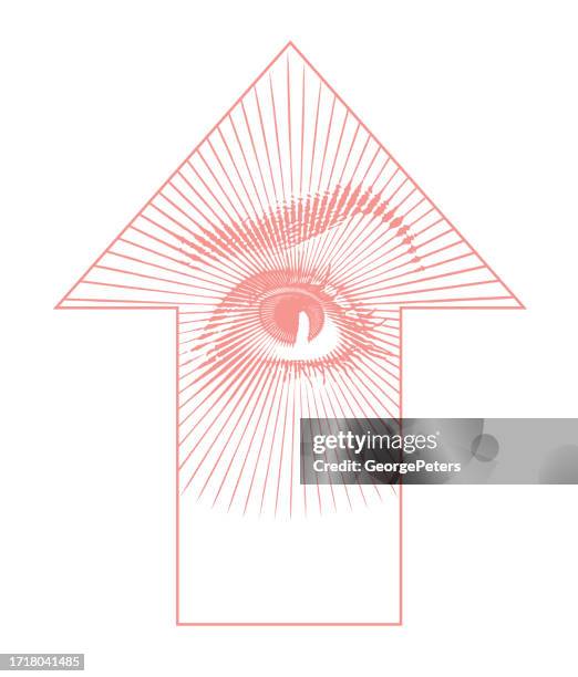 female eye looking up - network security operations stock illustrations
