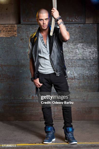 Member of the band the Wanted, Max George is photographed for YRB Magazine on March 29, 2013 in Los Angeles, California.