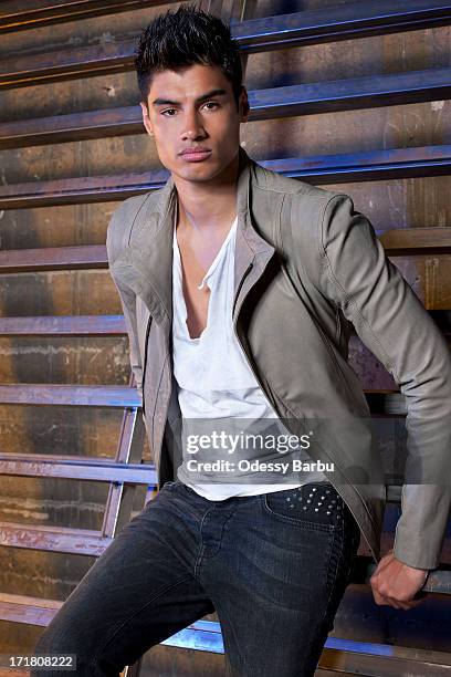 Member of the band the Wanted, Siva Kaneswaran is photographed for YRB Magazine on March 29, 2013 in Los Angeles, California.