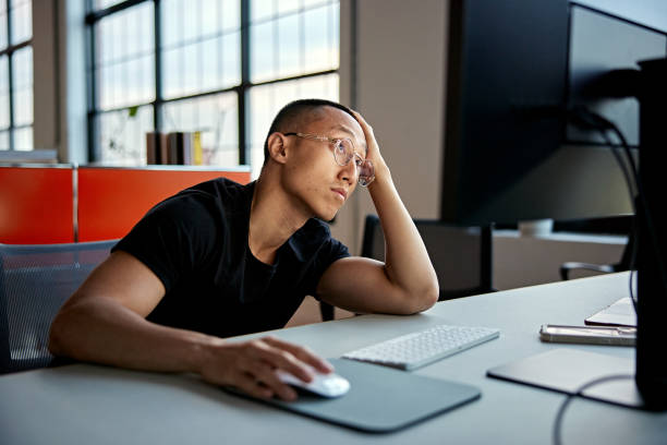 Doing Computer Work At Desktop Computer 9,565 Man At Computer Frustrated Stock Photos, High-Res Pictures, and ...