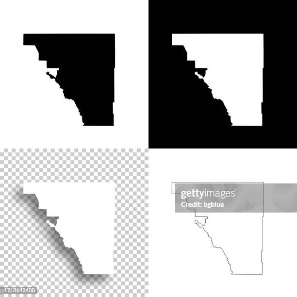 Osceola County Florida Maps For Design Blank White And Black Backgrounds, Foto de stock