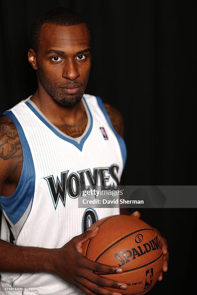 Minnesota Timberwolves 2013 NBA Draft Picks Shabazz Muhammad and Gorgui Dieng Portraits