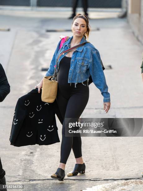 Whitney Cummings is seen at "Jimmy Kimmel Live" on October 10, 2023 in Los Angeles, California.